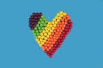 Rainbow heart.
